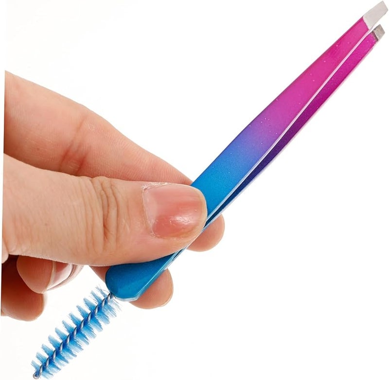 NOLITOY Eyebrow Tweezers Brush Clip Stainless Steel Beauty Accessory For Women - Image 3